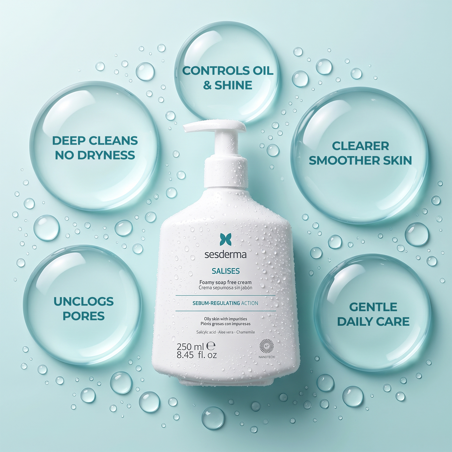 SALISES Foamy Soap-free Cleanser Cream 8.5 fl. Oz